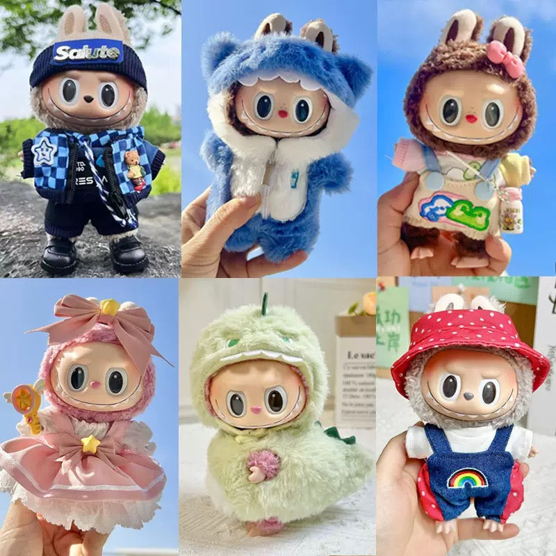 POP MART LABUBU The Monsters Plush Doll cute Replacing Clothes Set No Toys