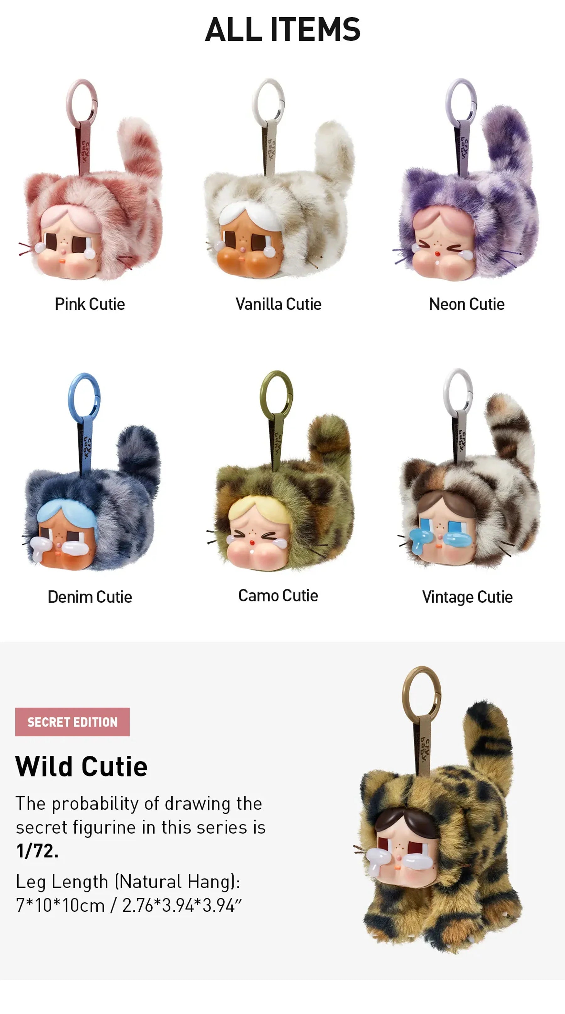 CRYBABY Wild But Cutie Series - Vinyl Plush Pendant Blind Box