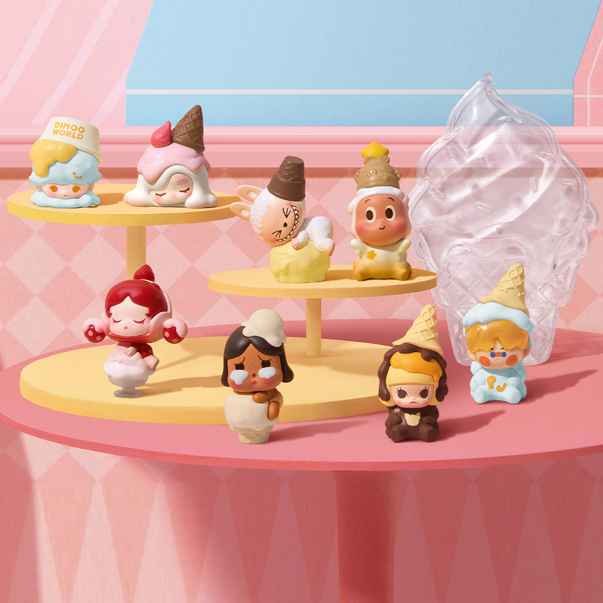 POP BEAN Melt Ice Cream Series Figures Set