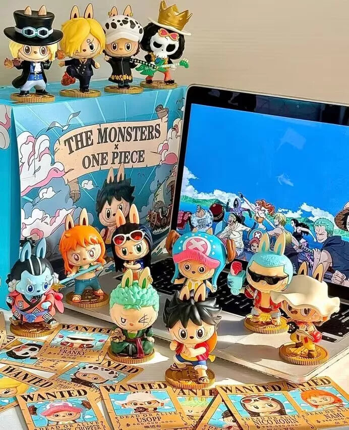 Labubu x One Piece blind box — POP MART THE MONSTERS x One Piece series figures with hidden Luffy Gear 5