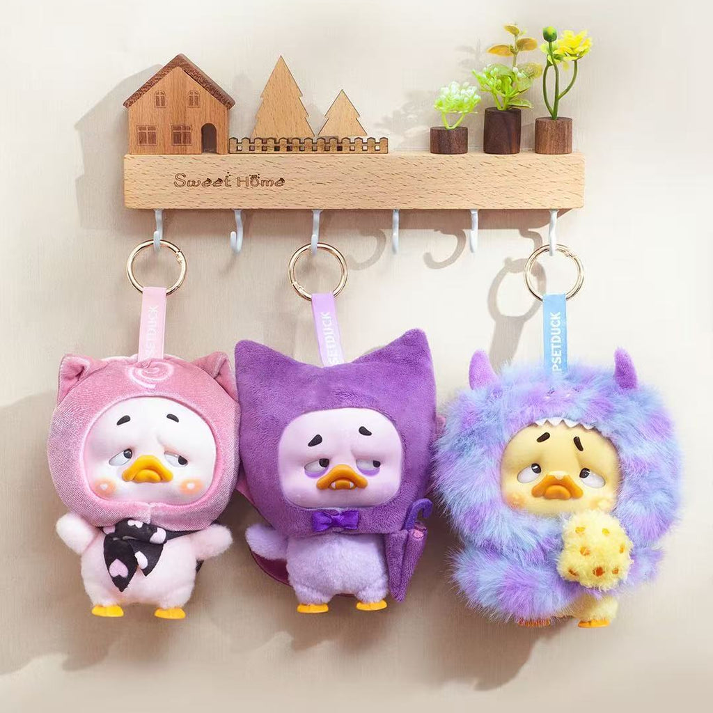 Pocky Upset Duck Colorful Player Plush Keychain Blind Box
