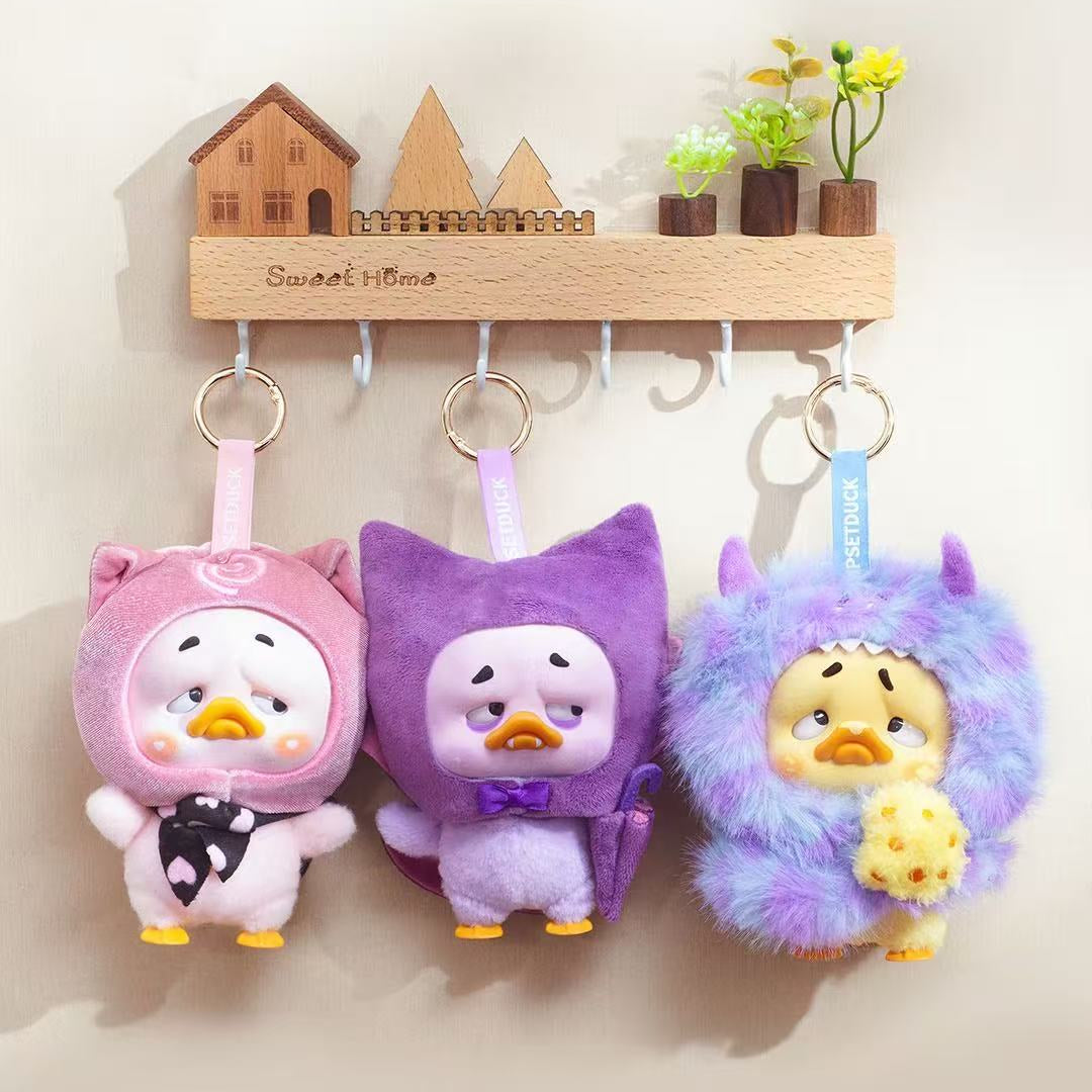 Pocky Upset Duck Colorful Player Plush Keychain Blind Box