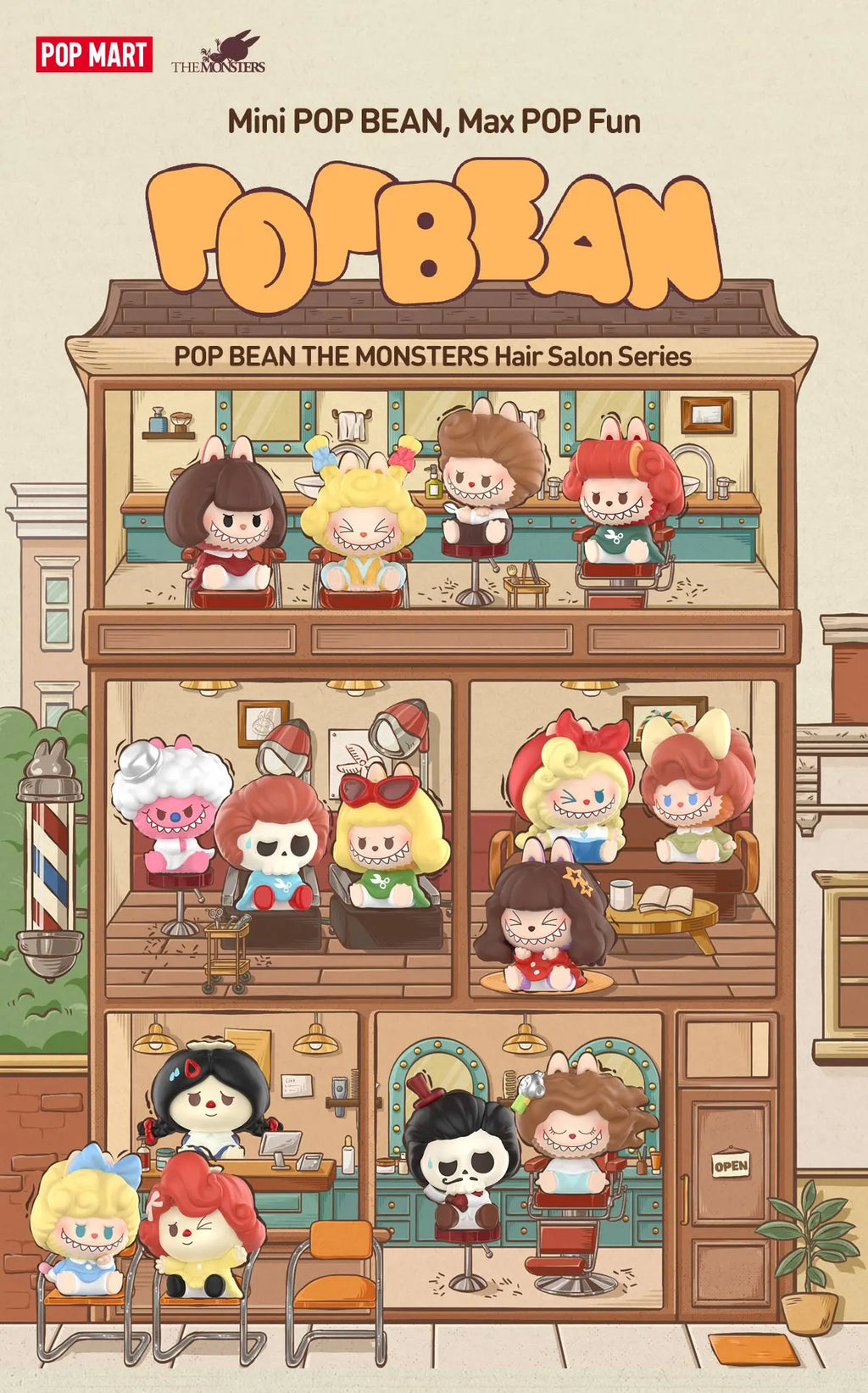 POP MART The Monsters Hair Salon bean Series