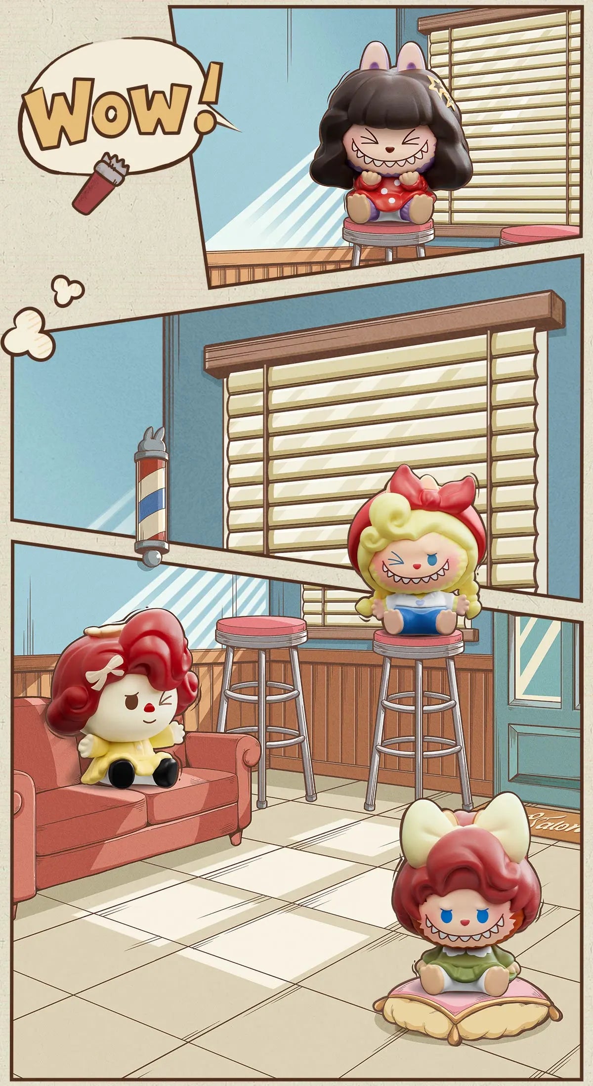 POP MART The Monsters Hair Salon bean Series