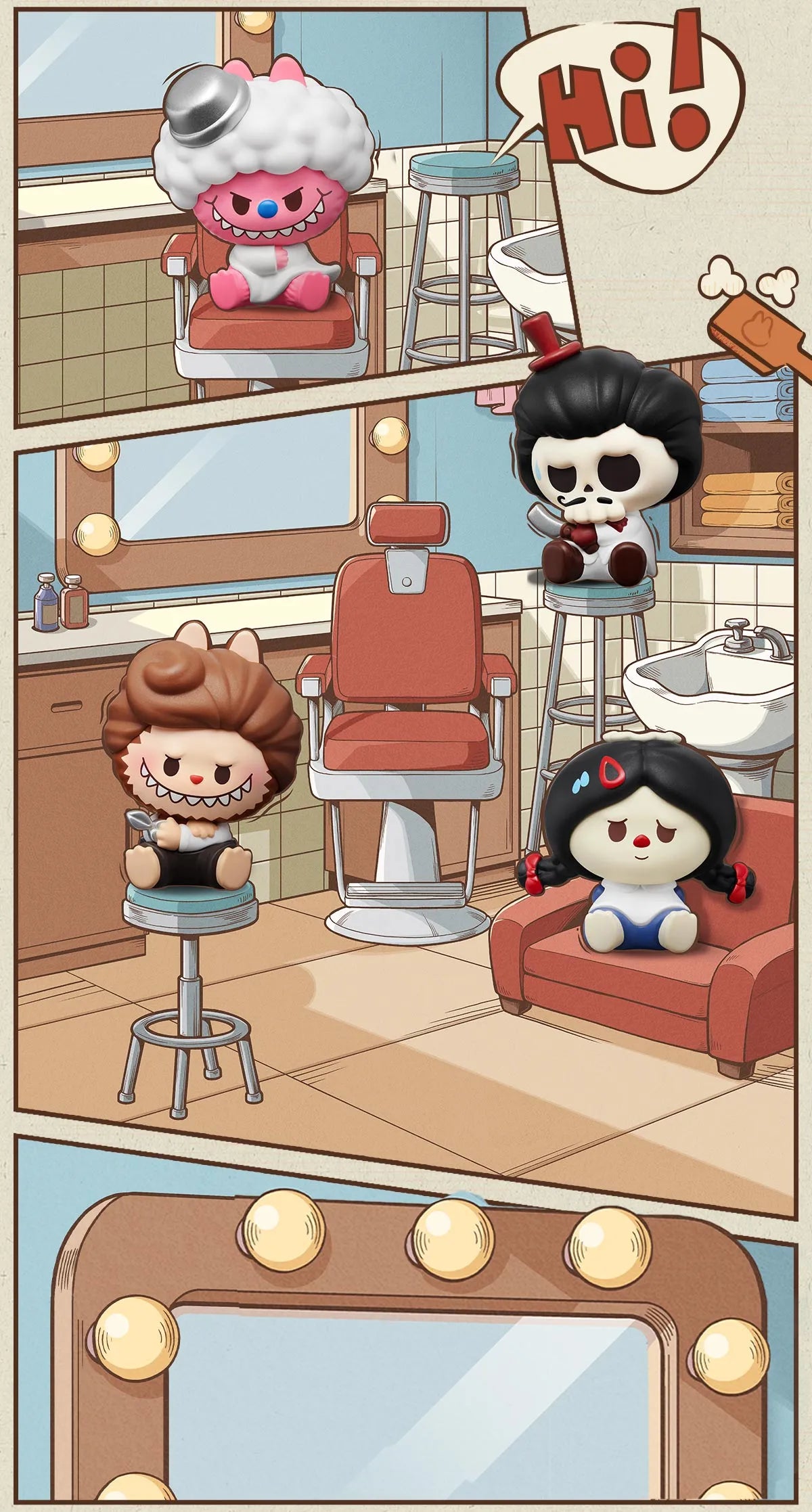 POP MART The Monsters Hair Salon bean Series