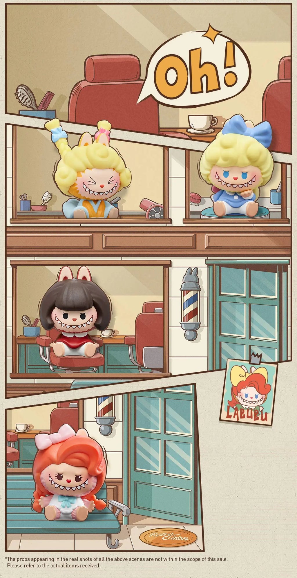 POP MART The Monsters Hair Salon bean Series