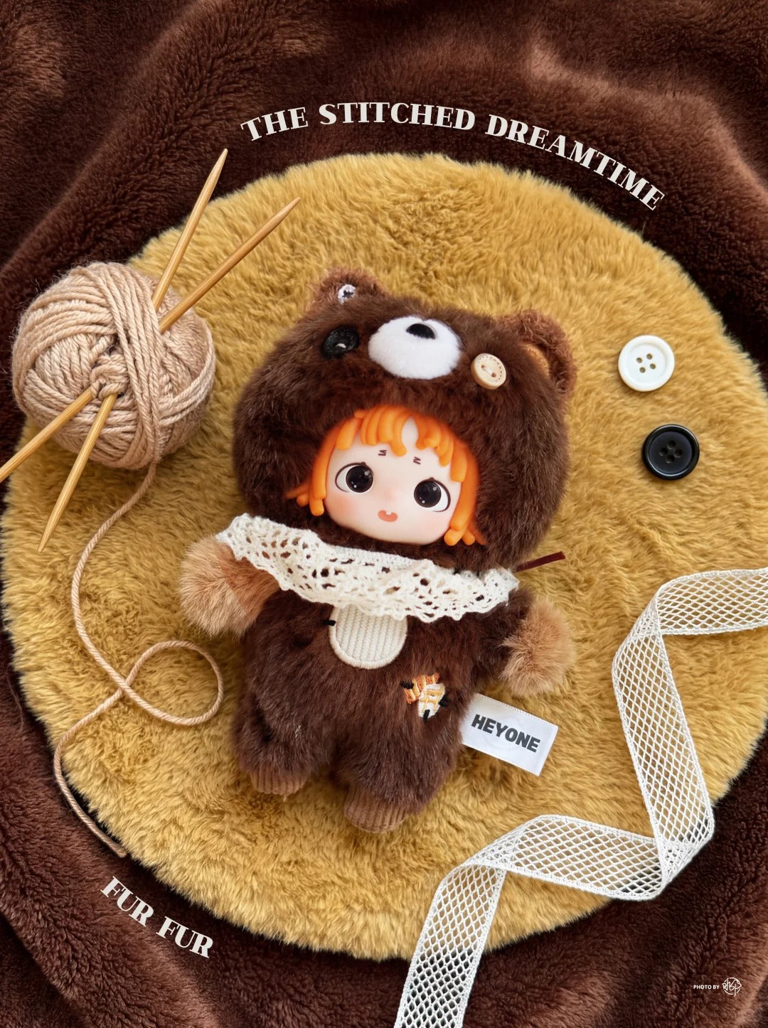 FURFUR The Stitched Dreamtime Blind Box - Retro Plush Doll Collectible with Poseable Skeleton