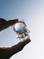 LULU THE PIGGY Pearl Opal Teddy Mini Hanging Card