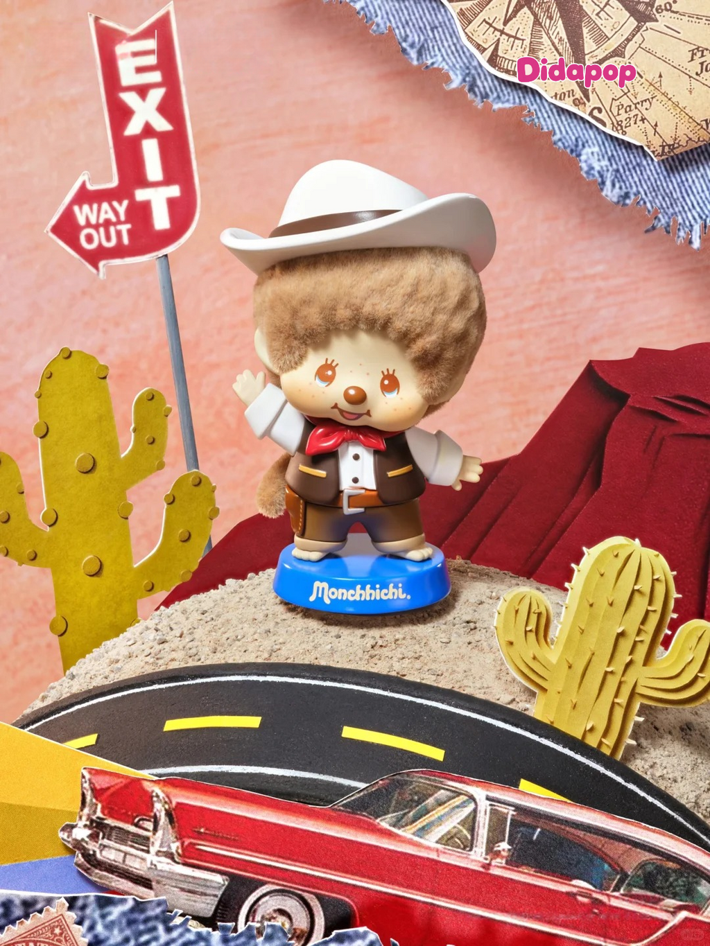 MONCHHCHI Global Journey Flocked Ornament Stamp Series Figures Blind Box