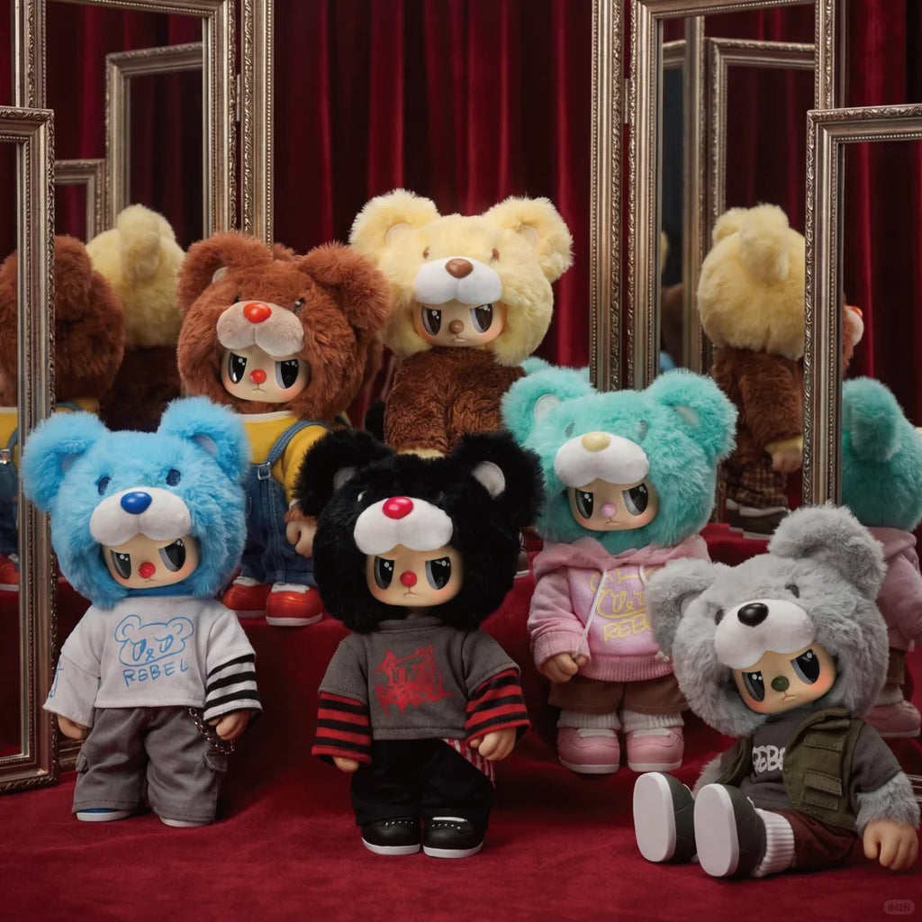 Rebel Bear Street Movable Series | Vinyl & Plush Collectible Action Toys