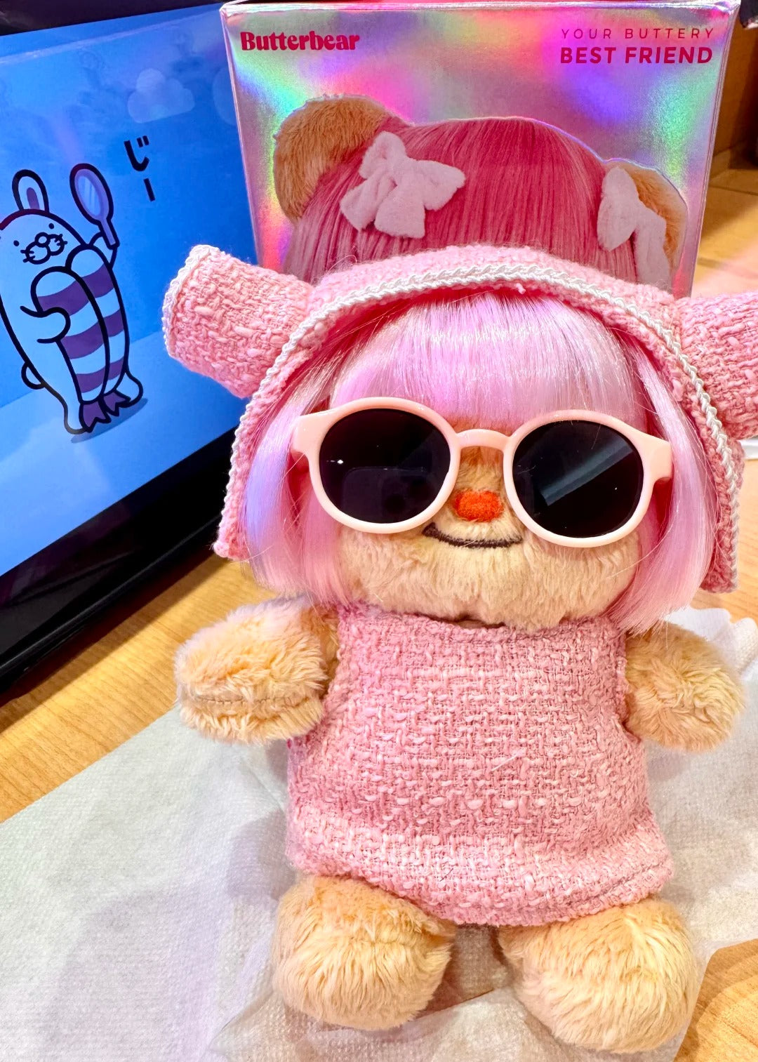 Butter Bear OOTD Plush Keychain Blind Box - Cute Collectible Accessory