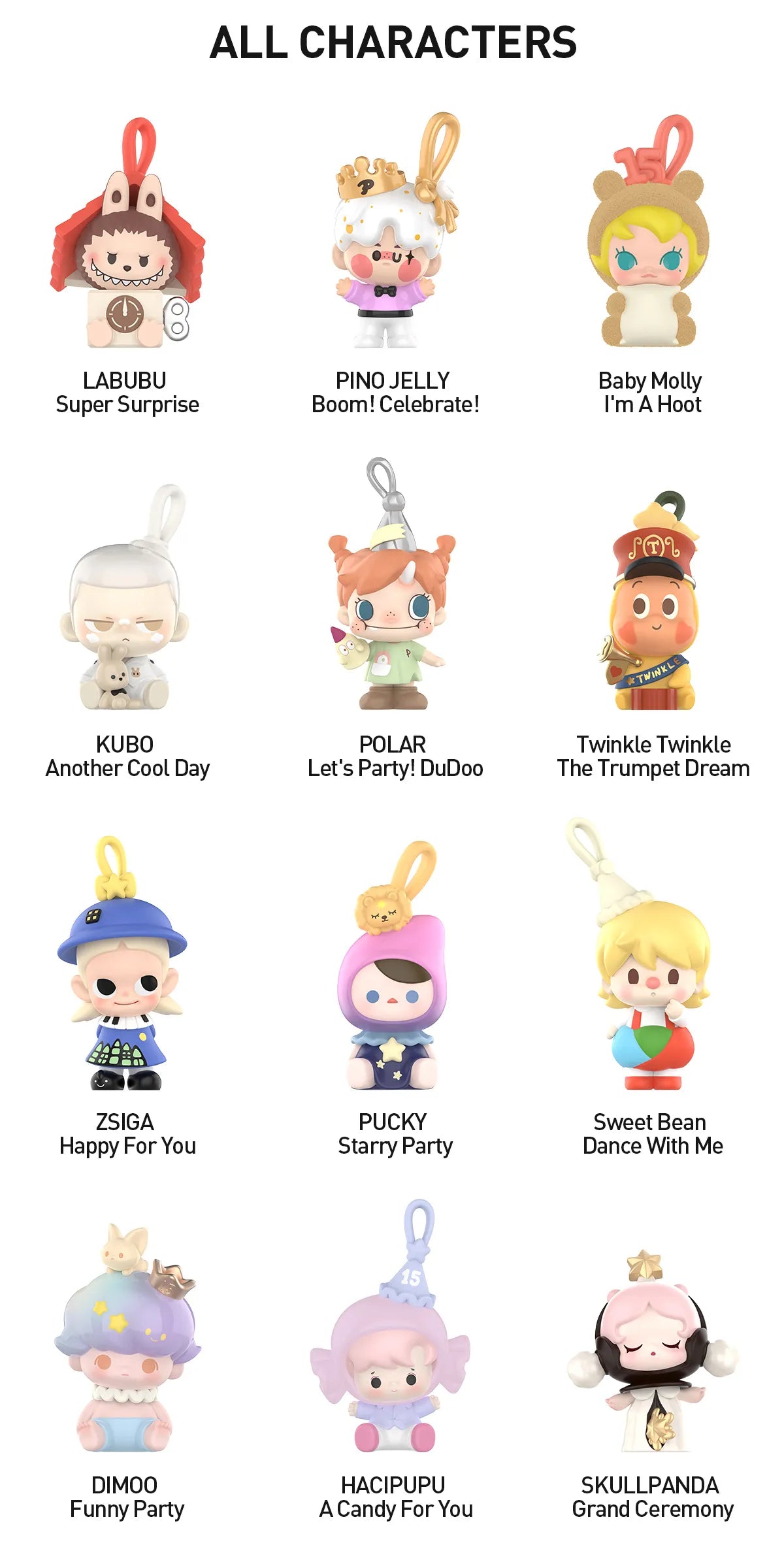 POP BEAN Celebrate This Moment Series - Trendy Mini Collectible Figurines