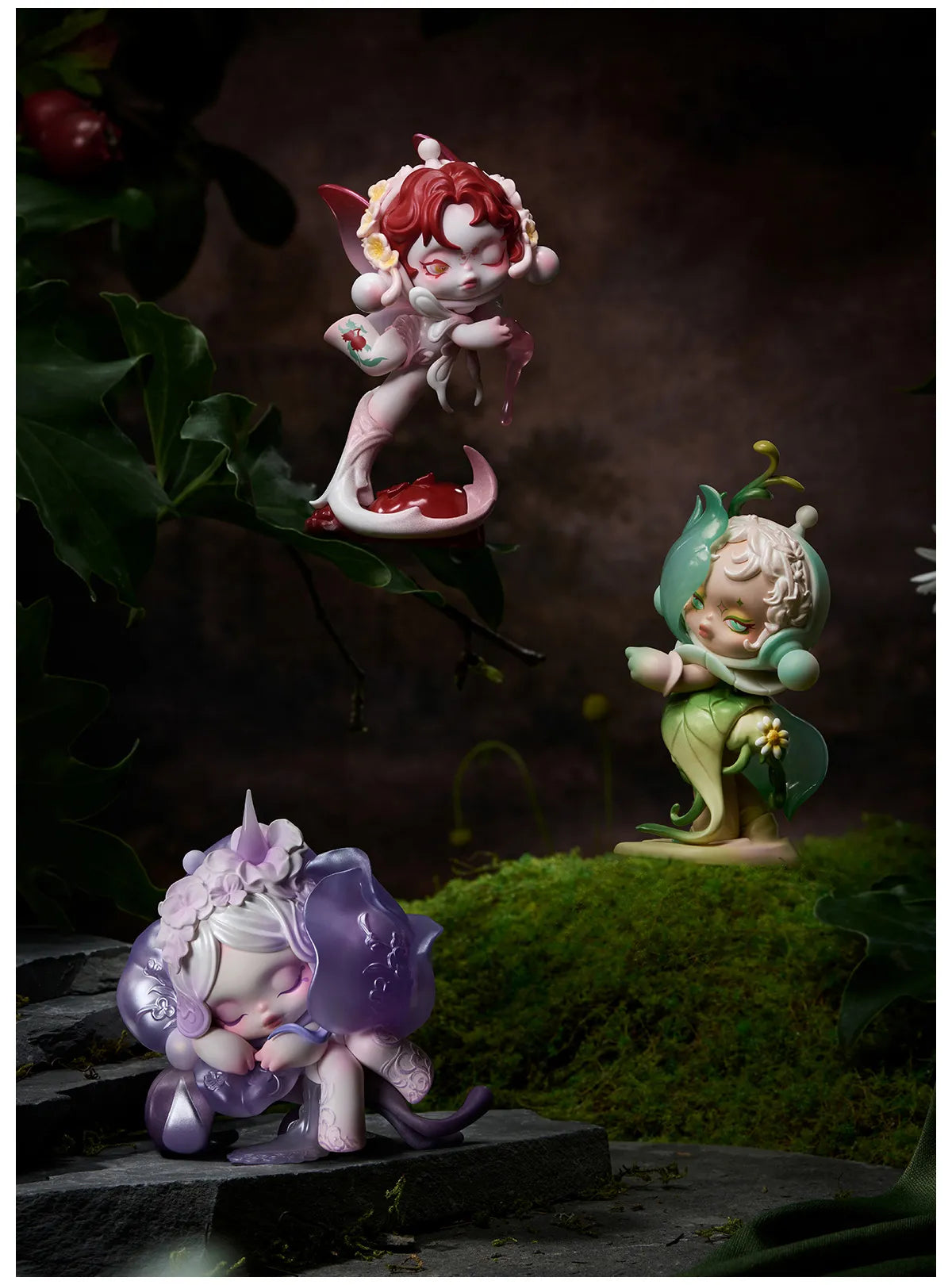 SKULLPANDA Petals in Four Acts Series Figures