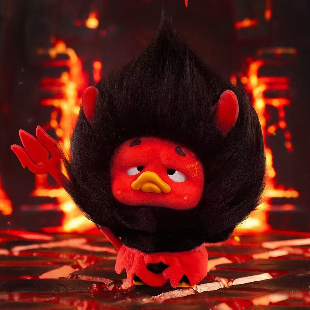 Pocky Upset Duck Colorful Player Plush Keychain Blind Box