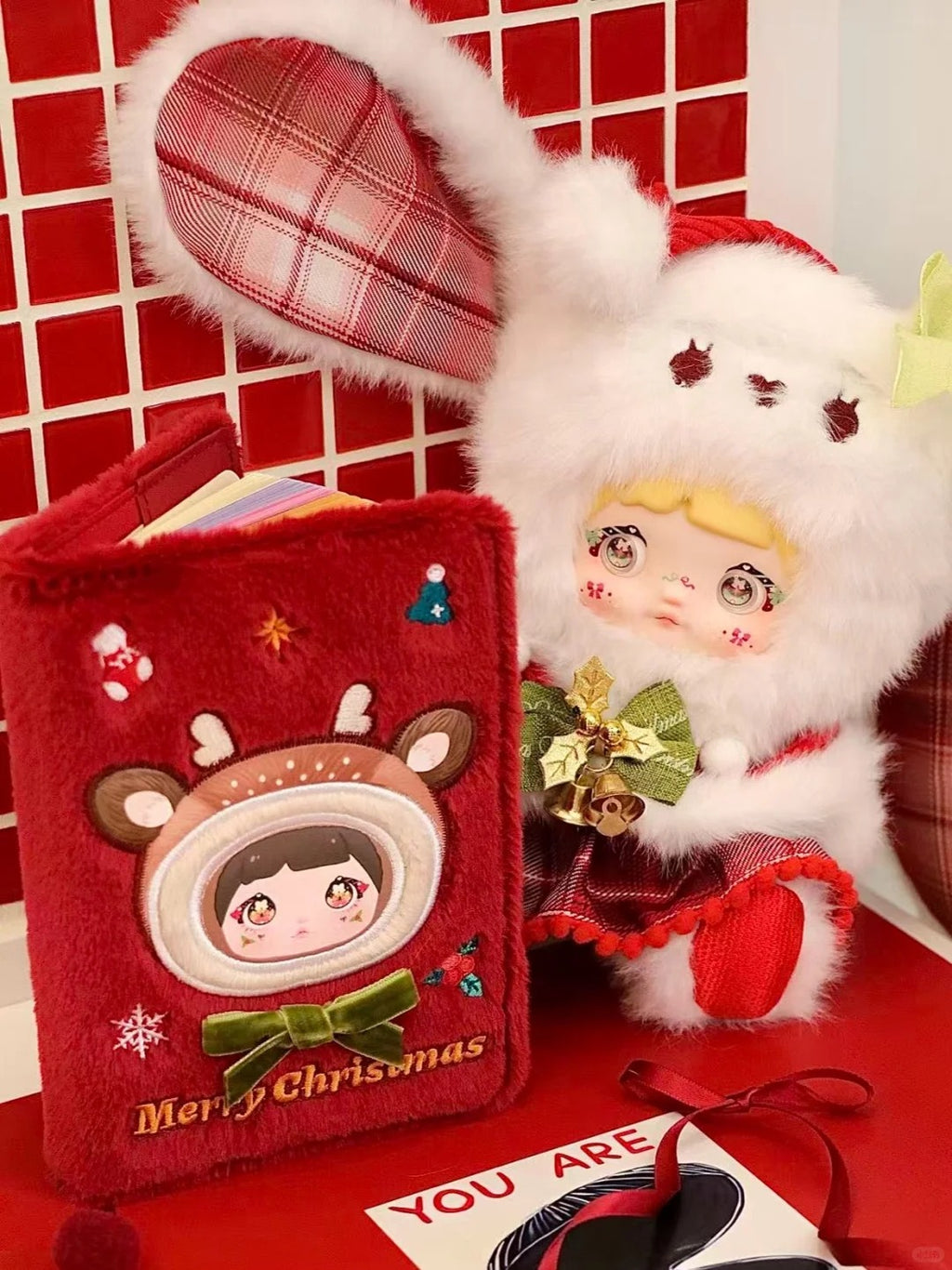 Nommi Christmas Limited - Edition Plush Notebook with Full - Color Inner Pages