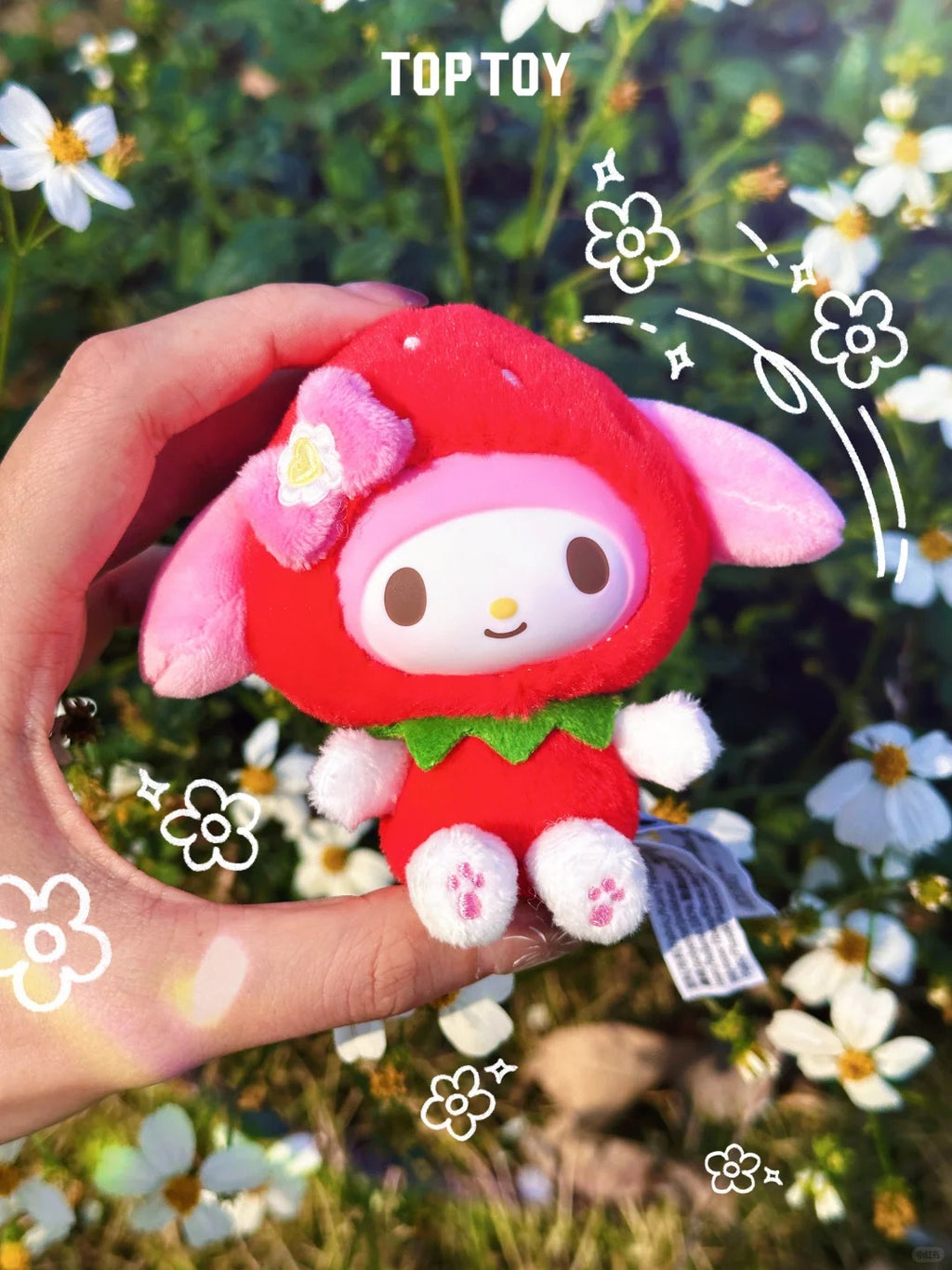 Sanrio Sweet Strawberry Plush Keychain Blind Box