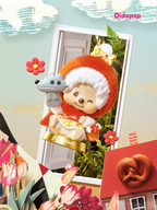 MONCHHCHI Global Journey Flocked Ornament Stamp Series Figures Blind Box