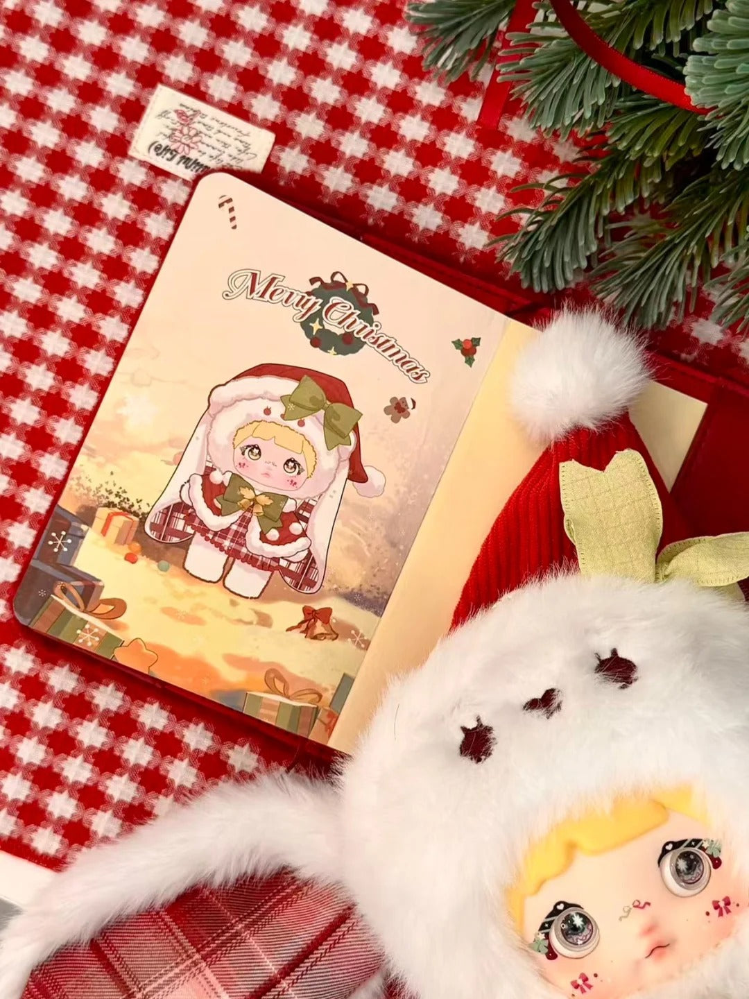Nommi Christmas Limited - Edition Plush Notebook with Full - Color Inner Pages