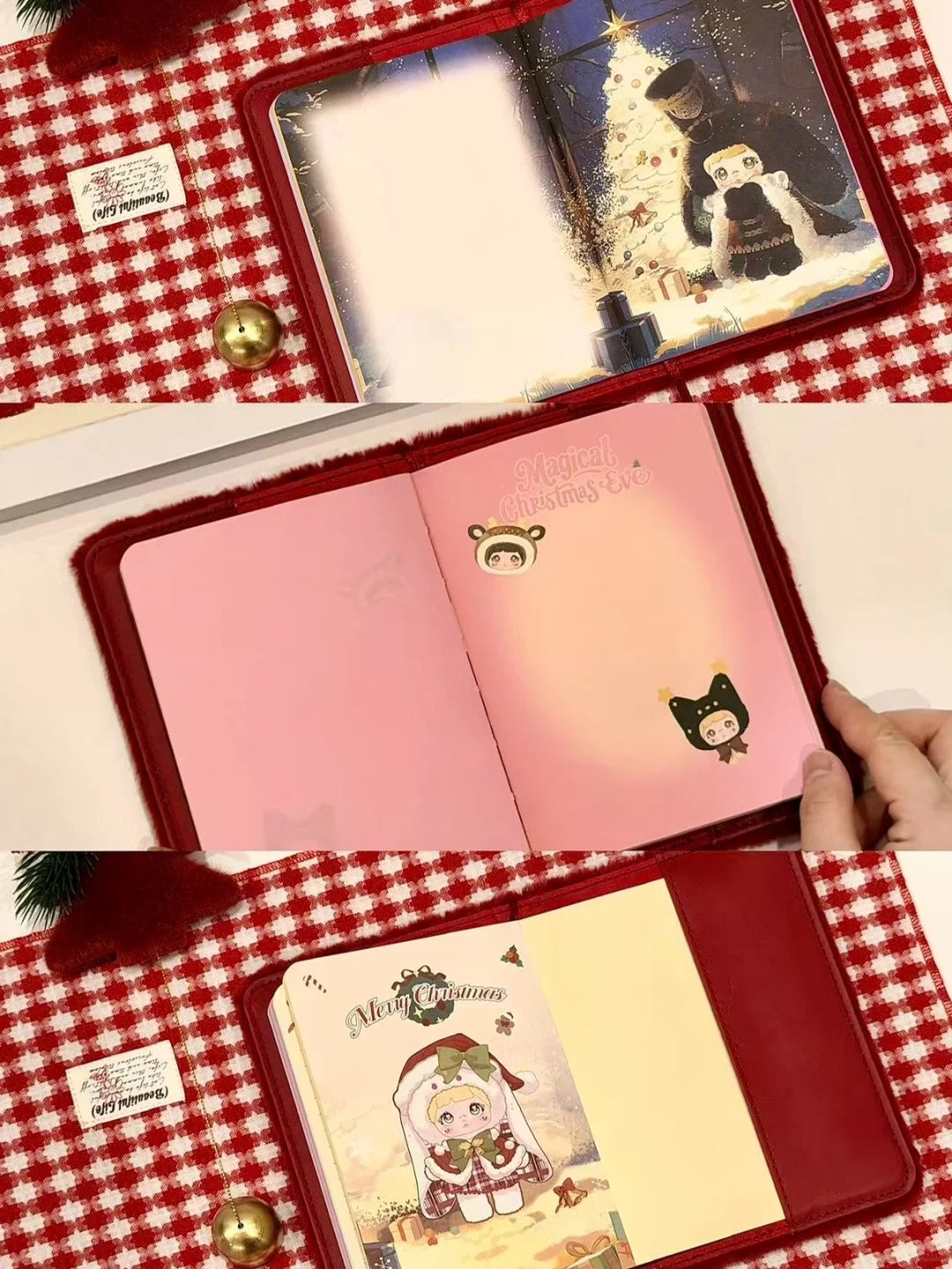 Nommi Christmas Limited - Edition Plush Notebook with Full - Color Inner Pages