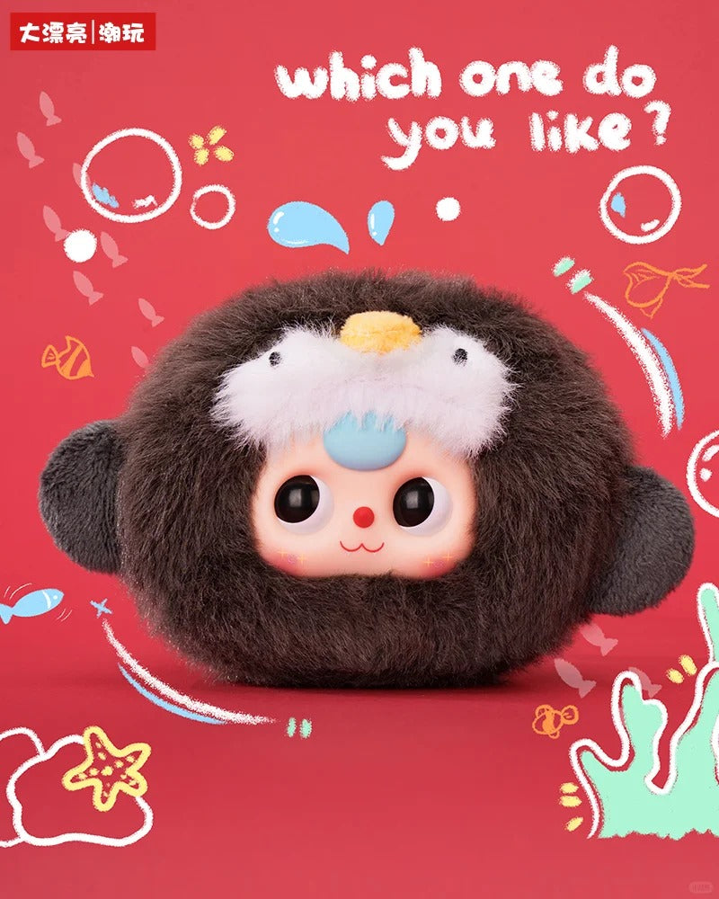 BabyThree Ocean Babies Version 2 Plush Keychain | Cute Collectible Charm