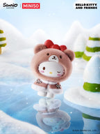 Sanrio Flocked Cloak Blind Box - 3 Face-Changing Plush Keychain Collectibles