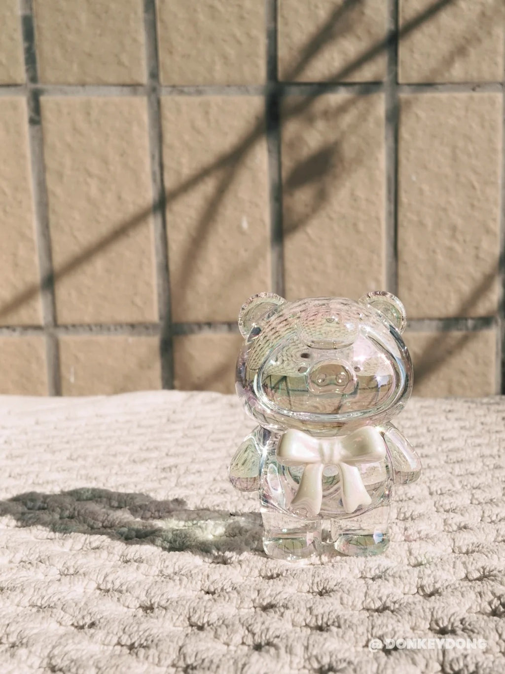 LULU THE PIGGY Pearl Opal Teddy Mini Hanging Card