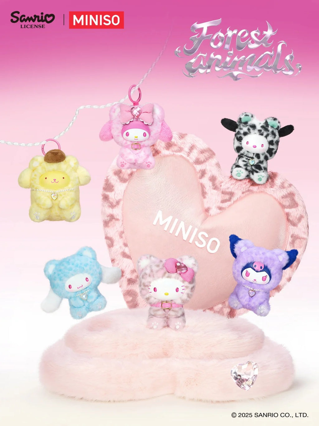 Sanrio Forest Animal Series Blind Box Charms | Kawaii Fluffy Mascot Keychains