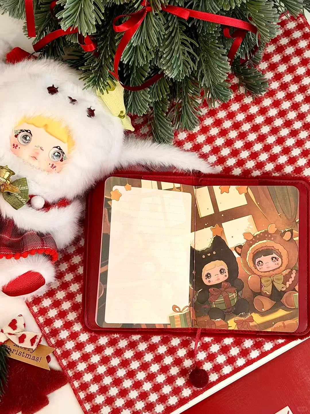 Nommi Christmas Limited - Edition Plush Notebook with Full - Color Inner Pages