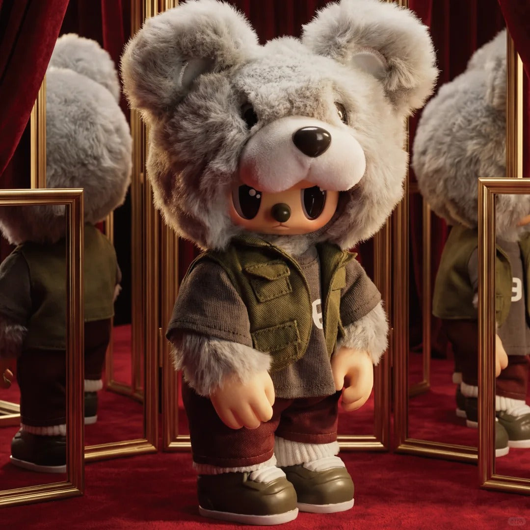 Rebel Bear Street Movable Series | Vinyl & Plush Collectible Action Toys