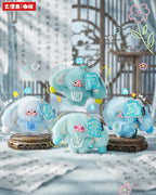 Baby Three The Hundred Surnames Little Rabbit Plush Keychain Blind Box