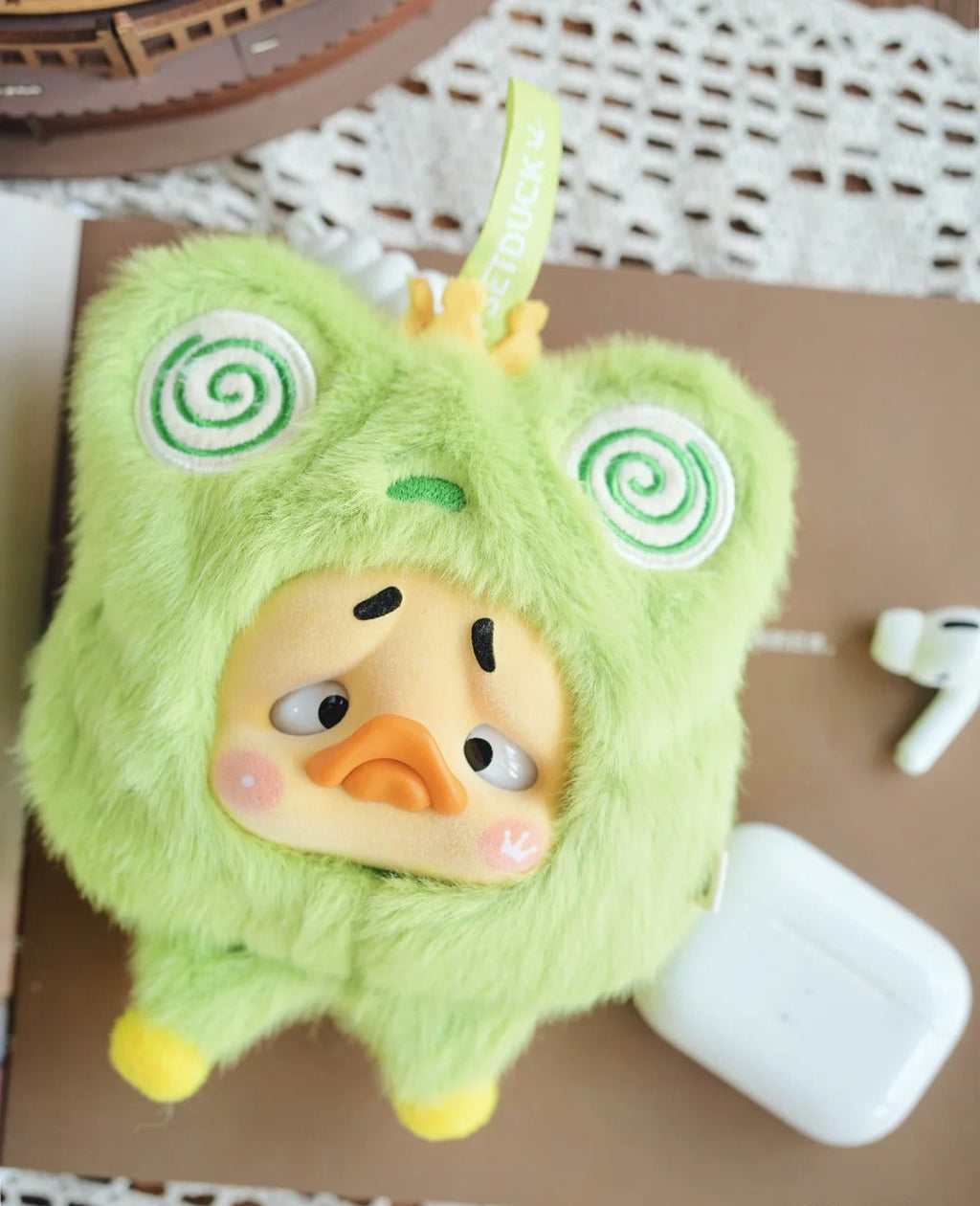 Upset Duck Fable Rebels Plush Earphone Case | Cute Doll Accessory