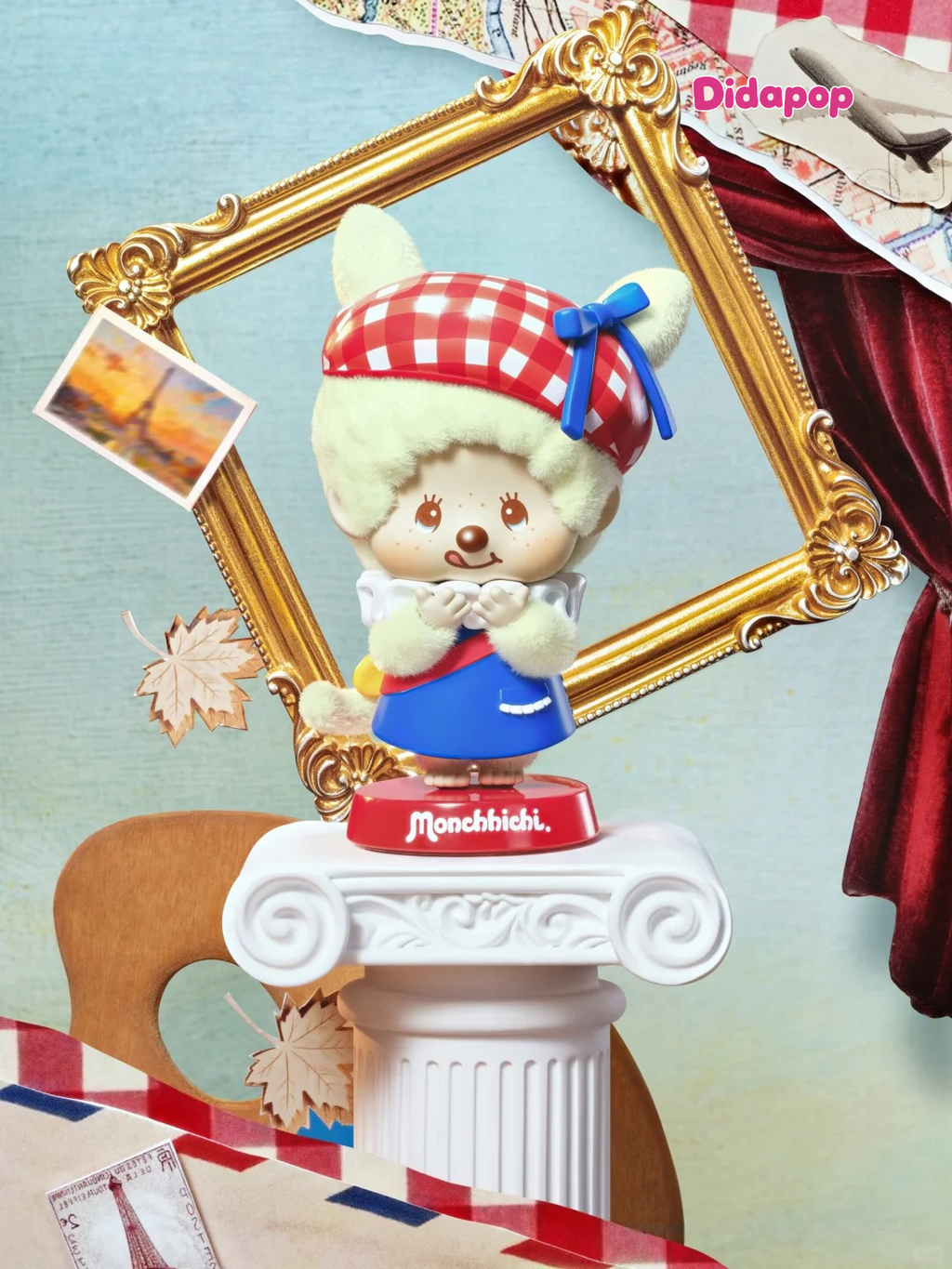 MONCHHCHI Global Journey Flocked Ornament Stamp Series Figures Blind Box