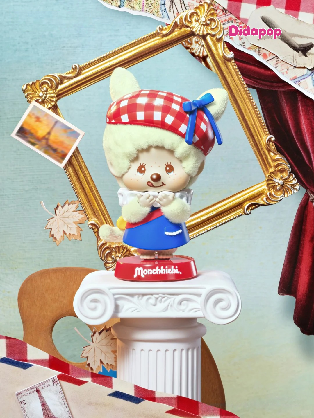 MONCHHCHI Global Journey Flocked Ornament Stamp Series Figures Blind Box