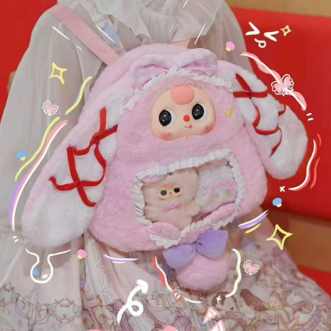 Baby Three 400% Itabag Backpack Plush Series Blind Box