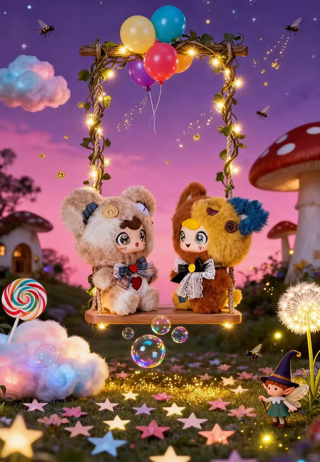 ZAZA Patch Town Vinyl Plush Blind Box | Double Flow Sand Bubble Eye Kawaii Toys