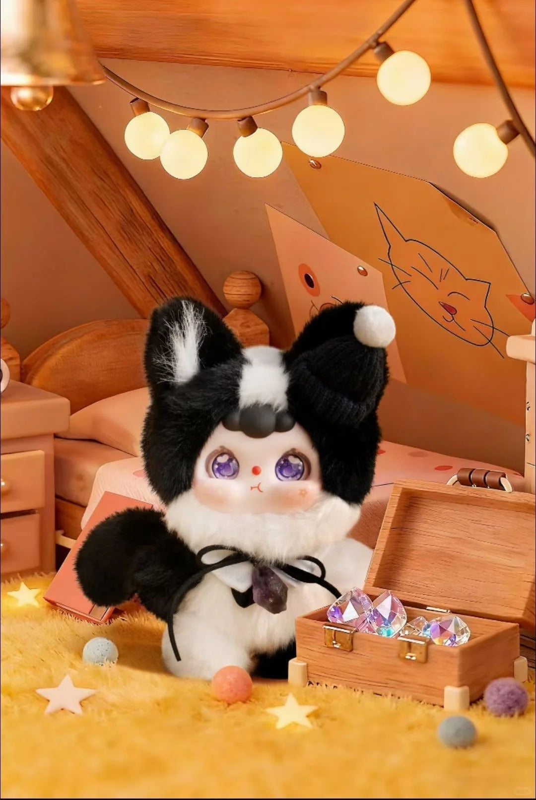 DOOBO Lucky Meow Cafe Plush Blind Box - Cozy Cat-Themed Collectible Toy Series