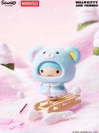 Sanrio Flocked Cloak Blind Box - 3 Face-Changing Plush Keychain Collectibles