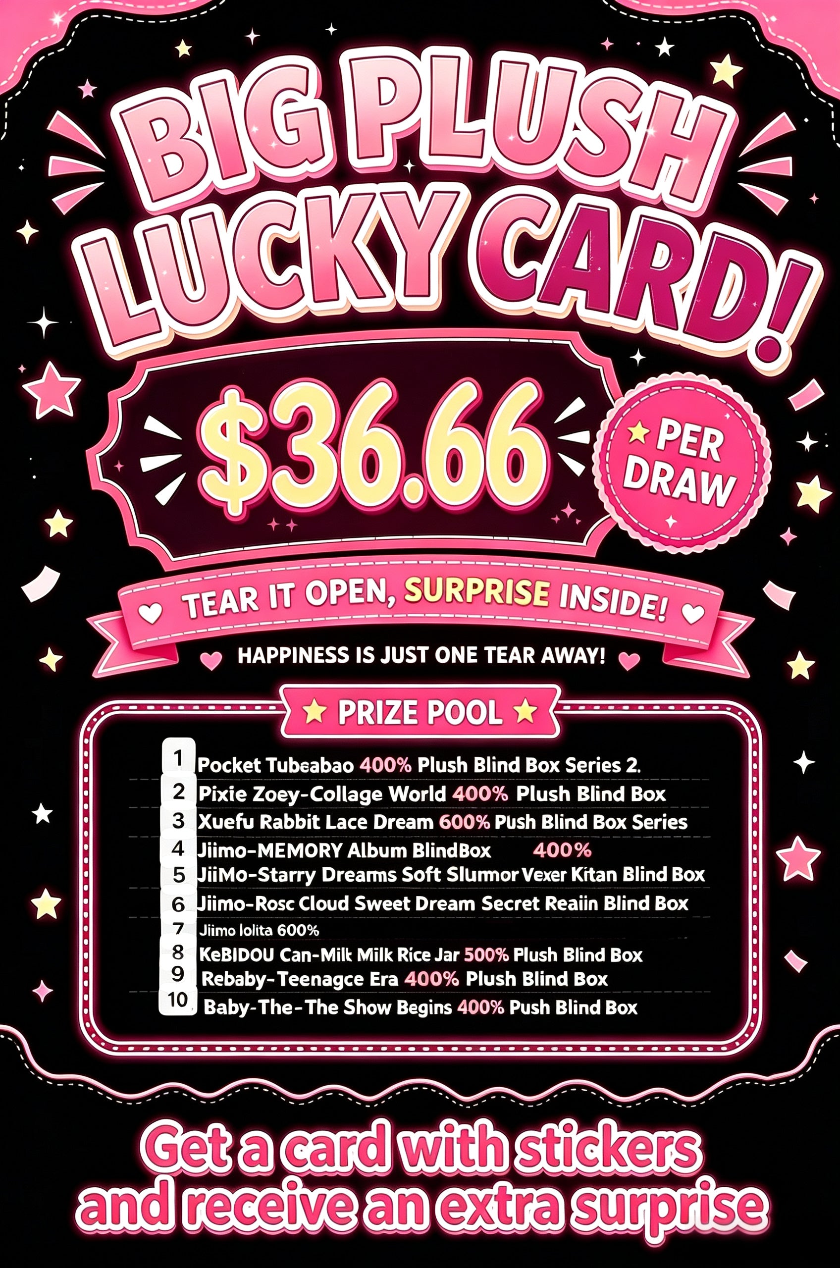 DIDA Big Plush Luckycard Fun Event 【live only】