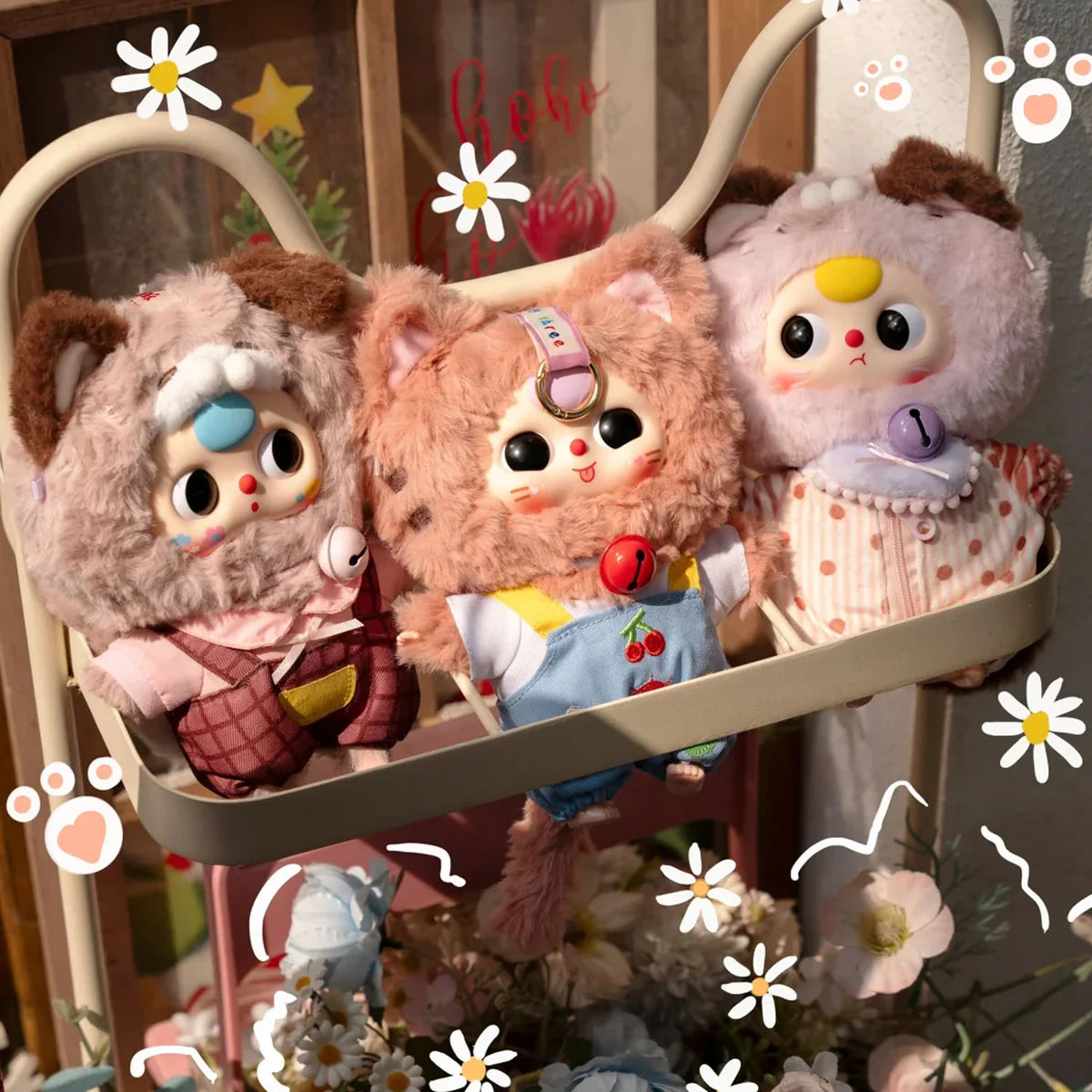 Baby Three Cat Wardrobe Plush Series Blind Box
