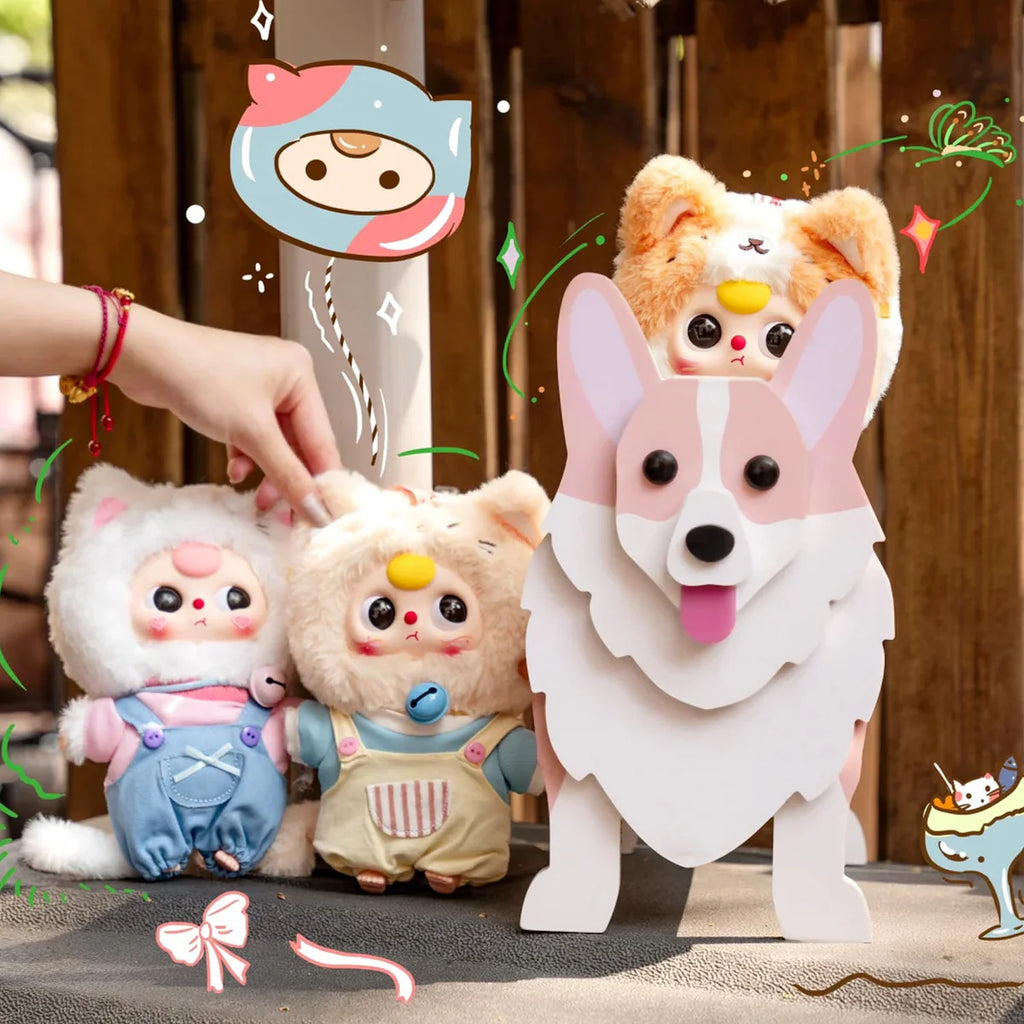 Baby Three Cat Wardrobe Plush Series Blind Box