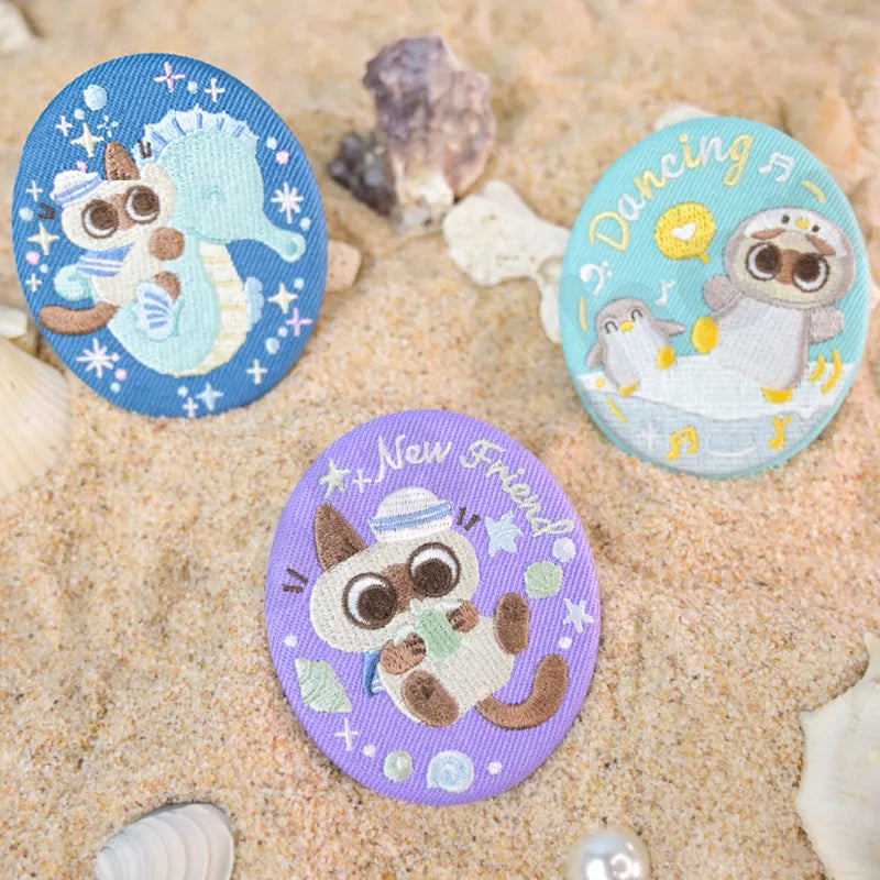 AZUKISAN Oceanic Series Embroidered Badge Blind Bag