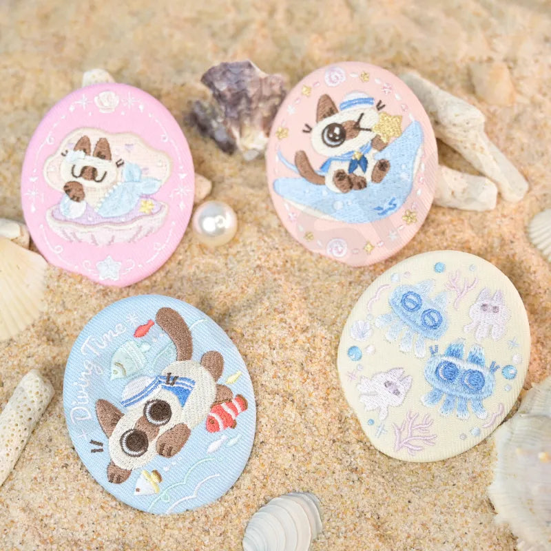 AZUKISAN Oceanic Series Embroidered Badge Blind Bag