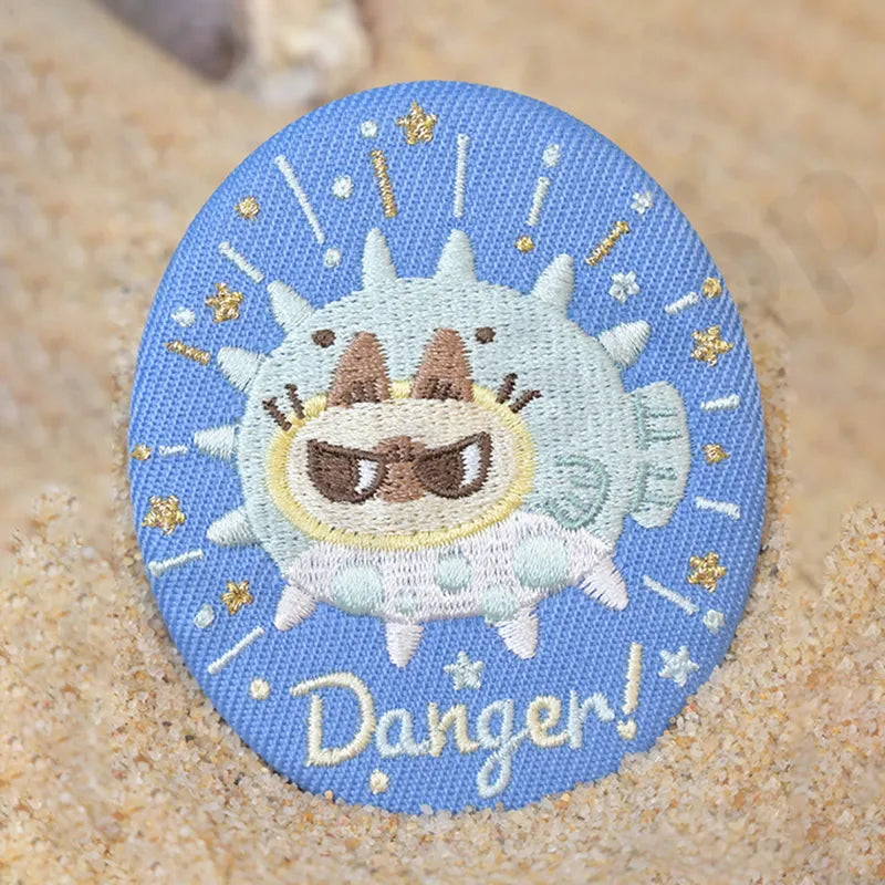 AZUKISAN Oceanic Series Embroidered Badge Blind Bag