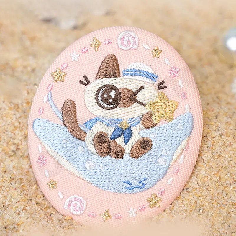 AZUKISAN Oceanic Series Embroidered Badge Blind Bag