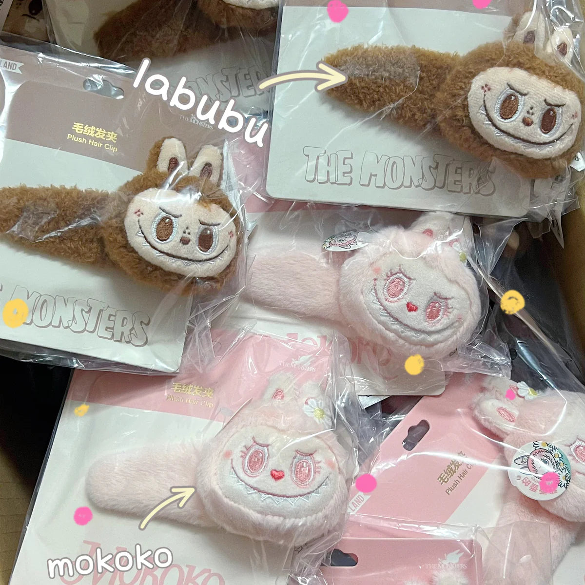 LABUBU MOKOKO Plush Hair Clip POP LAND Limited