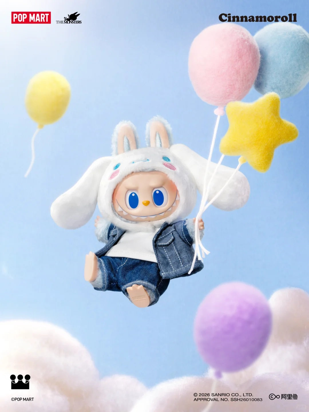 THE MONSTERS × Hello Kitty and Friends Series-Vinyl Plush Pendant Blind Box Sanrio Labubu