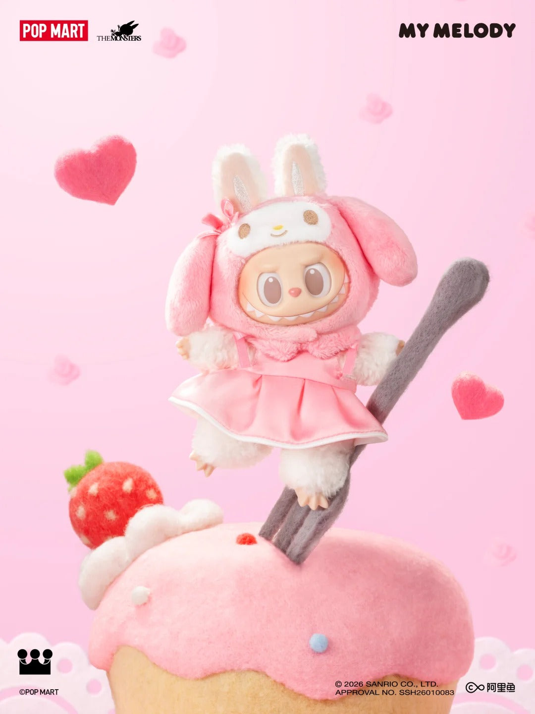 THE MONSTERS × Hello Kitty and Friends Series-Vinyl Plush Pendant Blind Box Sanrio Labubu