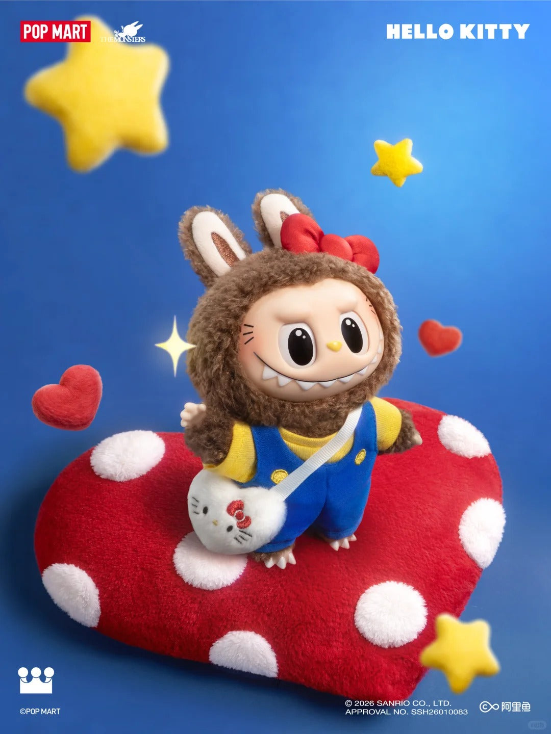 THE MONSTERS × Hello Kitty and Friends Series-Vinyl Plush Pendant Blind Box Sanrio Labubu