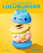 LuLu The piggy × Mao Mao Chong Kabo Stackable Hamburger Plush & Vinyl Keychain