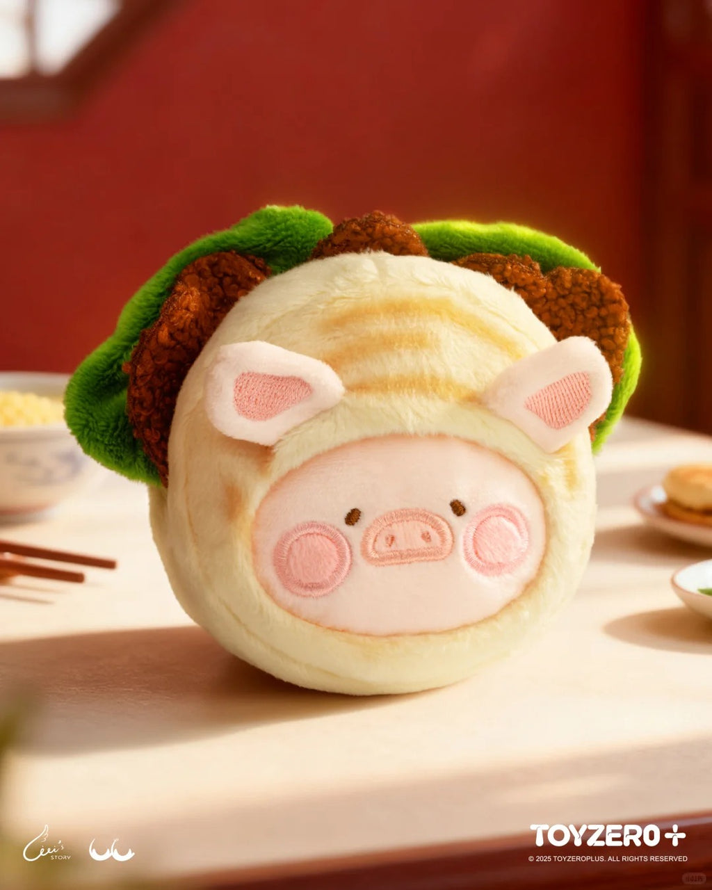 LULU THE PIGGY Dim Sum House Plush Keychain Series Blind Box